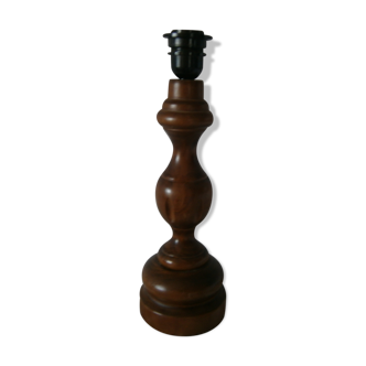 Turned wooden lamp foot