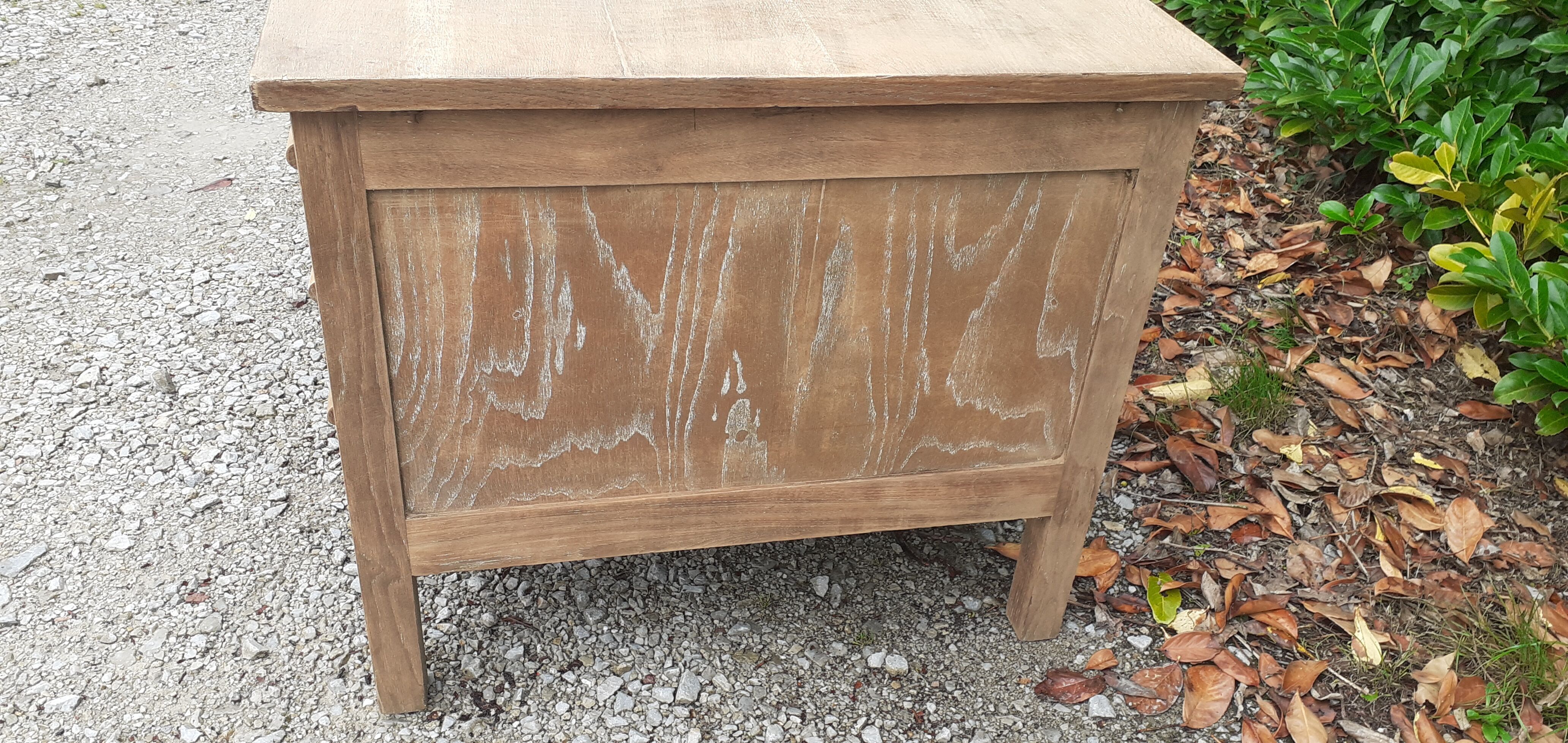 Administrative office 6 drawers 2 shelves old raw wood