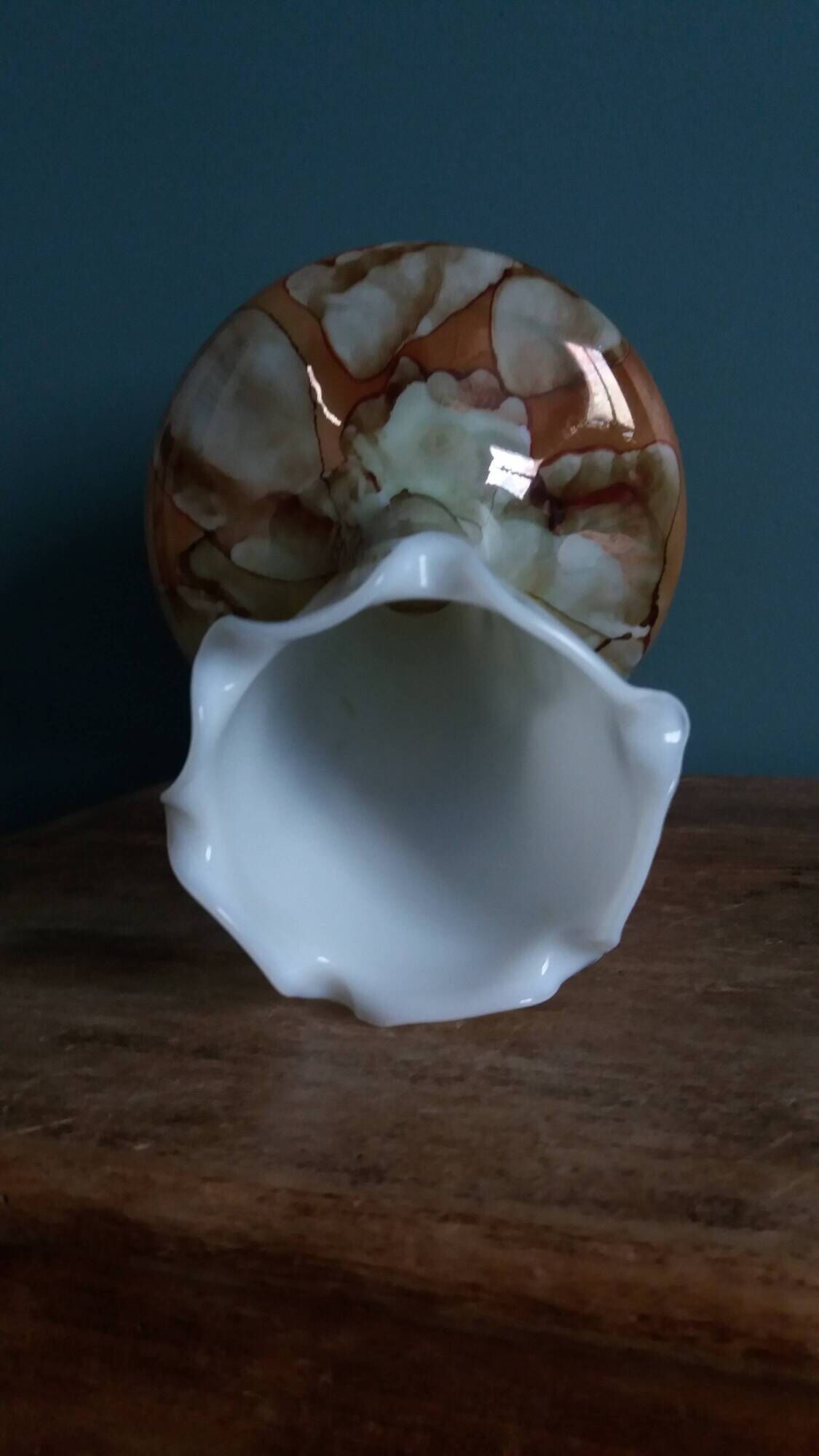 Marbled opaline vase, Stelvia, Empoli, Italy