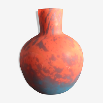 Glass paste vase art deco 1920/30
