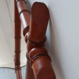 Wooden barber mirror bamboo effect 60s-70s