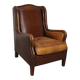 Vintage Dutch Club Chair in Cognac Leather