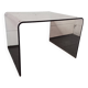 Smoked plexiglass side table from the 70s