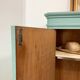 Antique solid pine wardrobe, reimagined in Celadon Green.