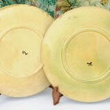 Series of 8 plates made of sarreguemines earthenware