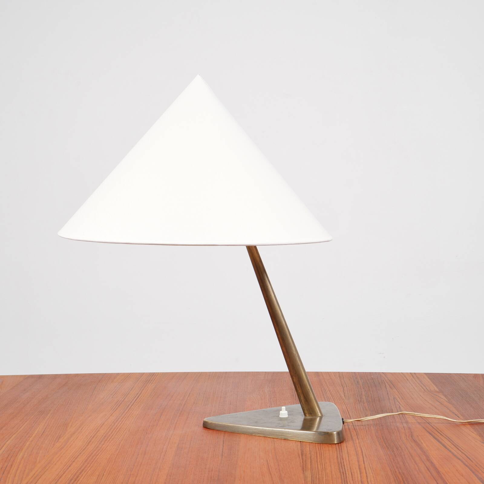 Brass table lamp with in the style of Rupert Nikoll