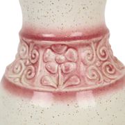 Pink vintage vase west germany flowers üebelacker keramik 634-30