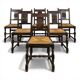 Set of 6 chairs in the style of Dudouyt.