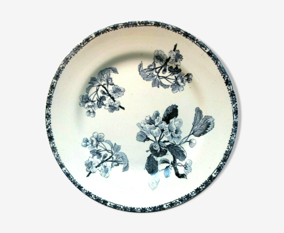 Assiette Grands Dépôts de Paris Bourgeois, fleurs de pommier