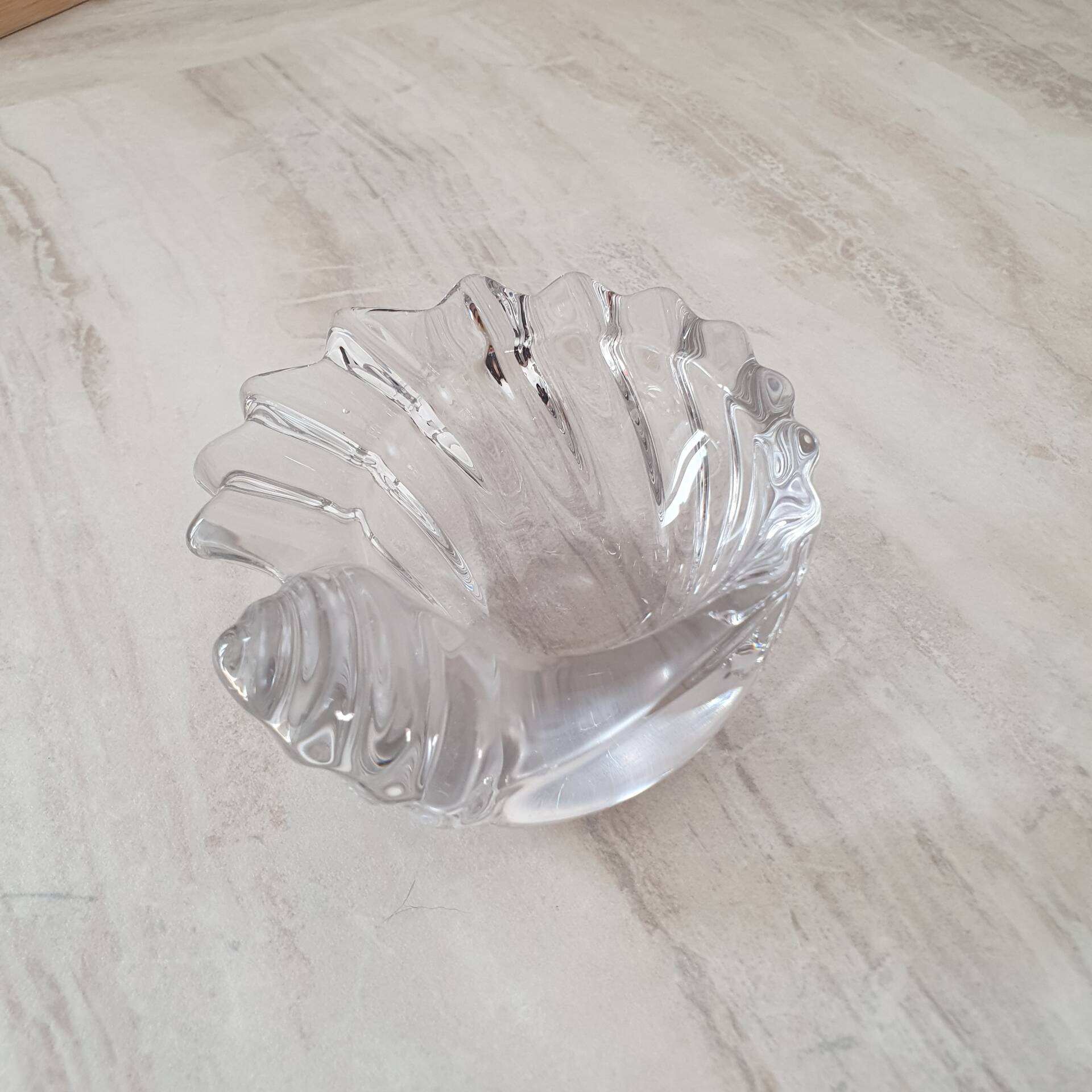 Vide-Poche coquillage en verre transparent