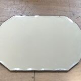 Ancient octagonal bevelled mirror - 56x33cm