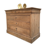 19th century chest of drawers in solid oak
