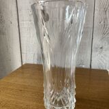 Chiseled crystal vase