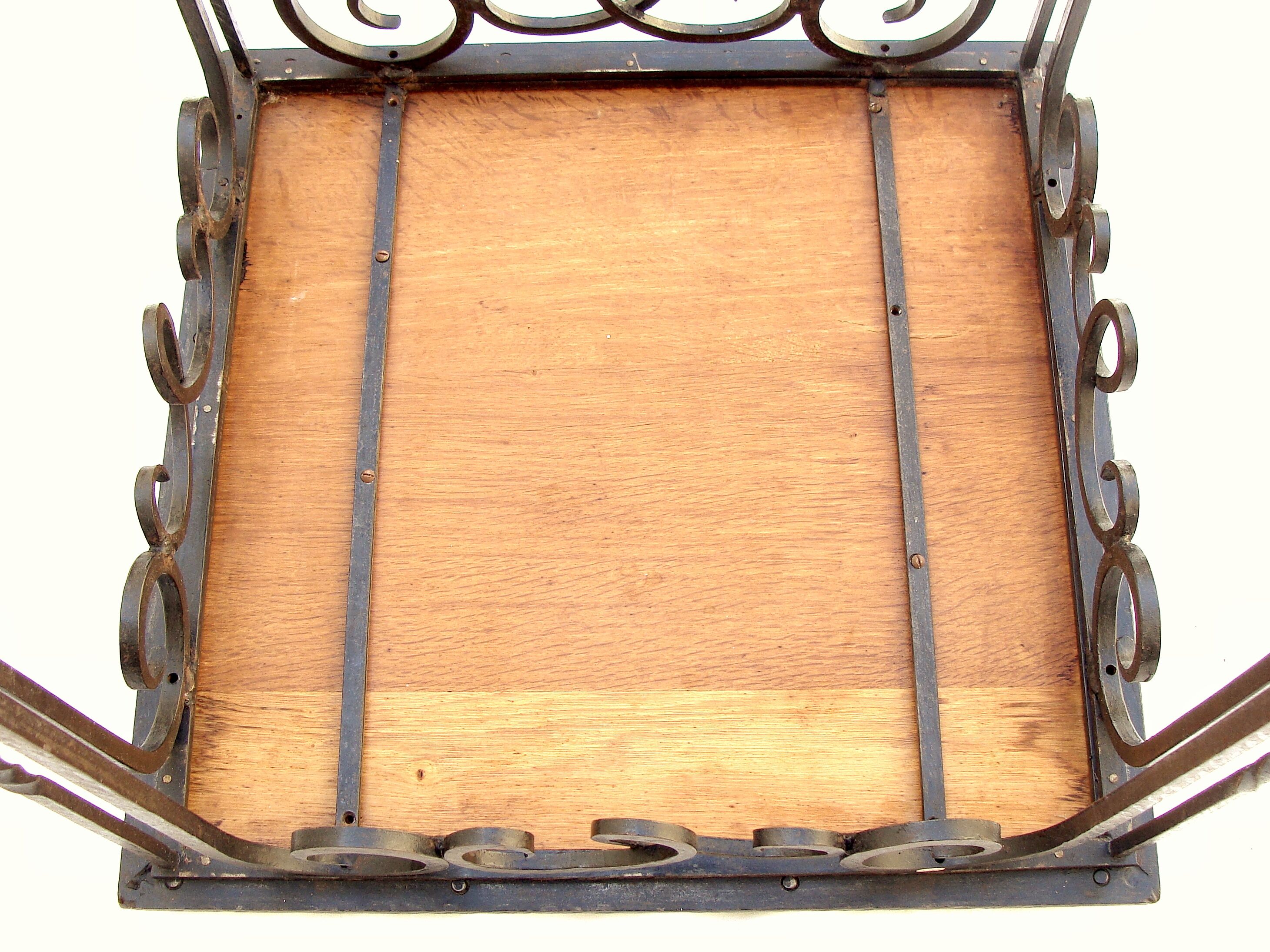 Art Deco console wood and metal