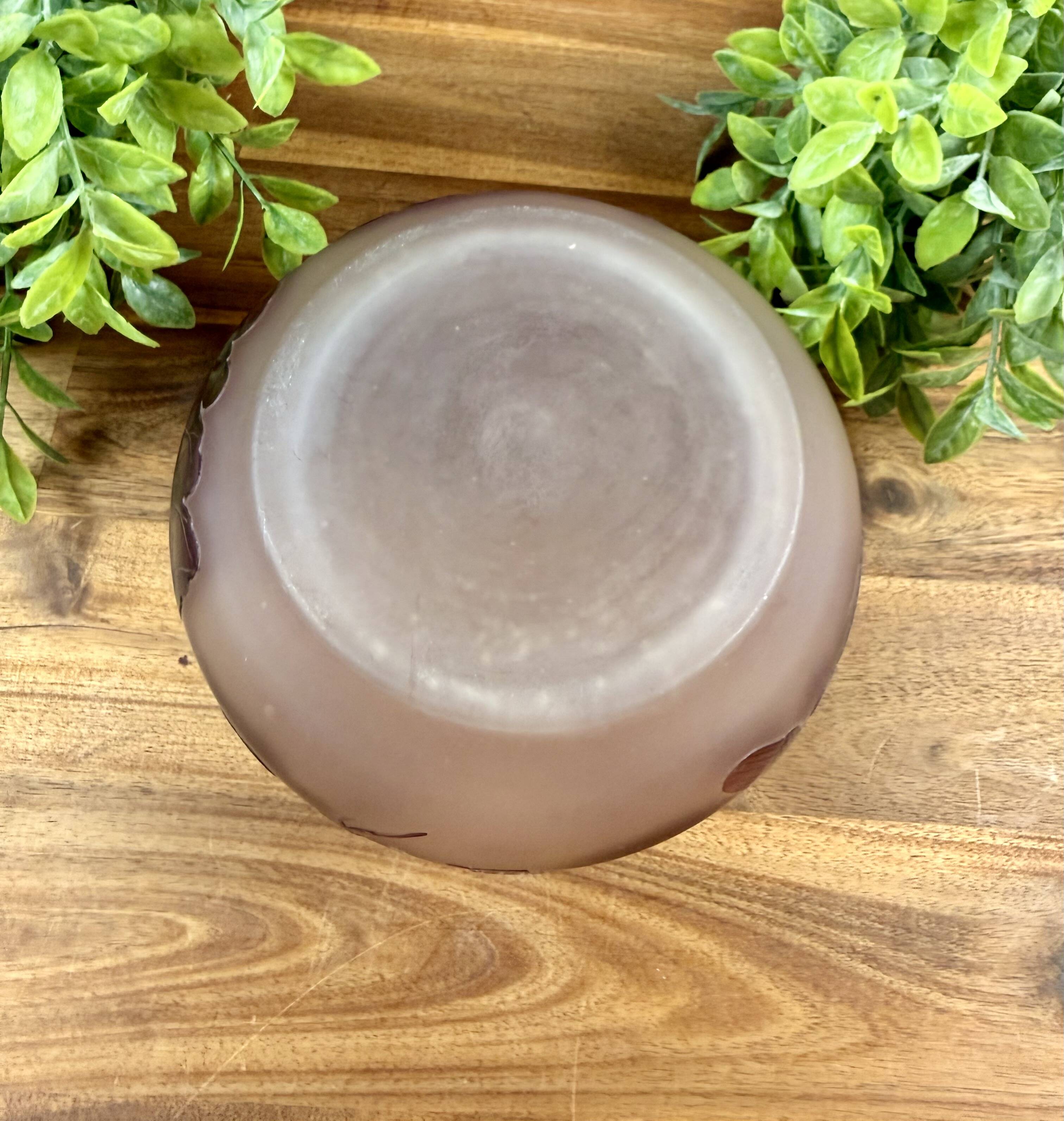 Art Nouveau glass paste vase signed Moda