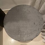 Side table in wood and polished concrete