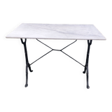 Cast iron and marble bistro table