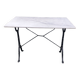 Cast iron and marble bistro table