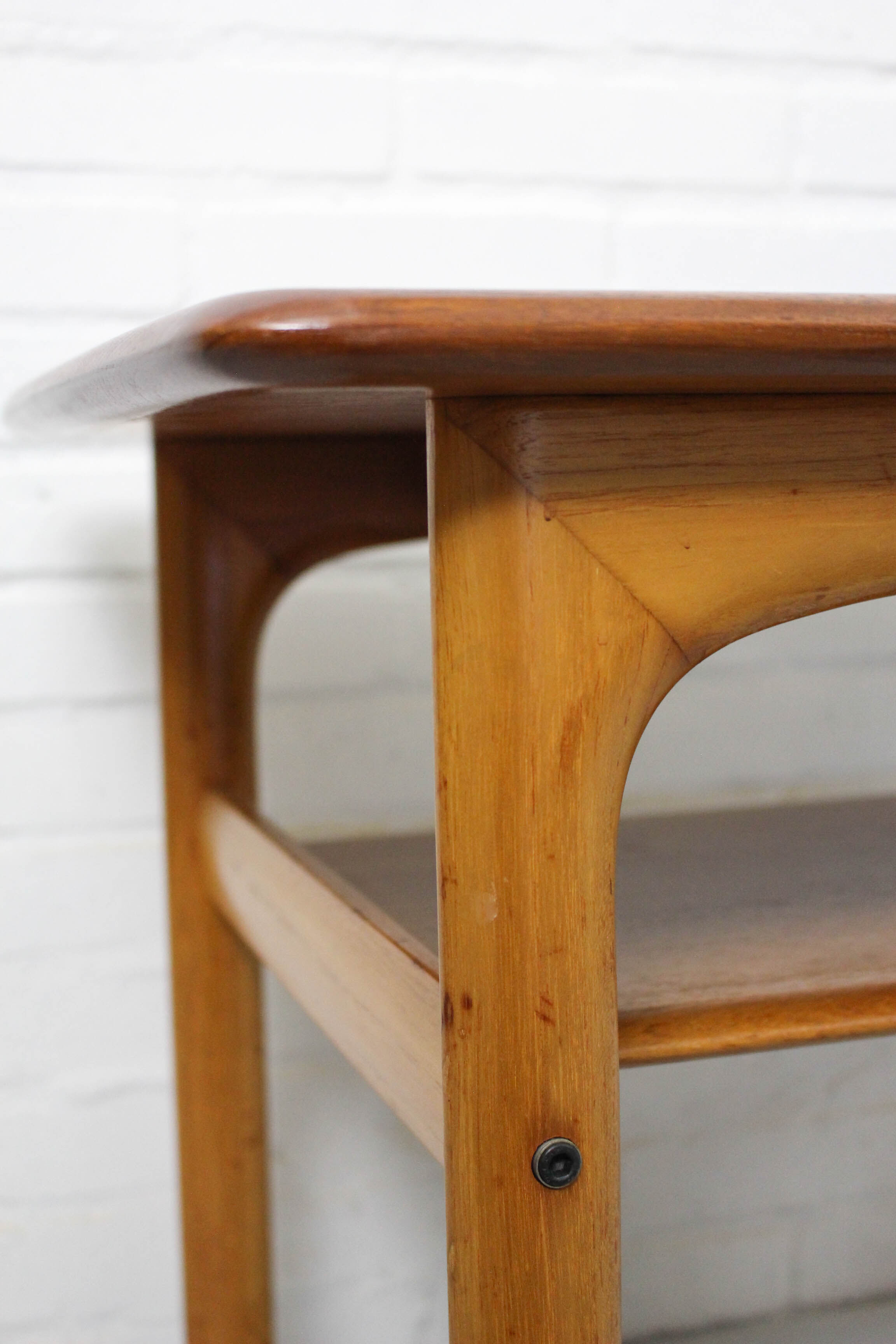 Mid Century Two-Tiered Teak Sidetable by Rasmus Solberg, Norway 1960s