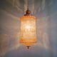Large glass and brass suspension, lantern type, 1960.