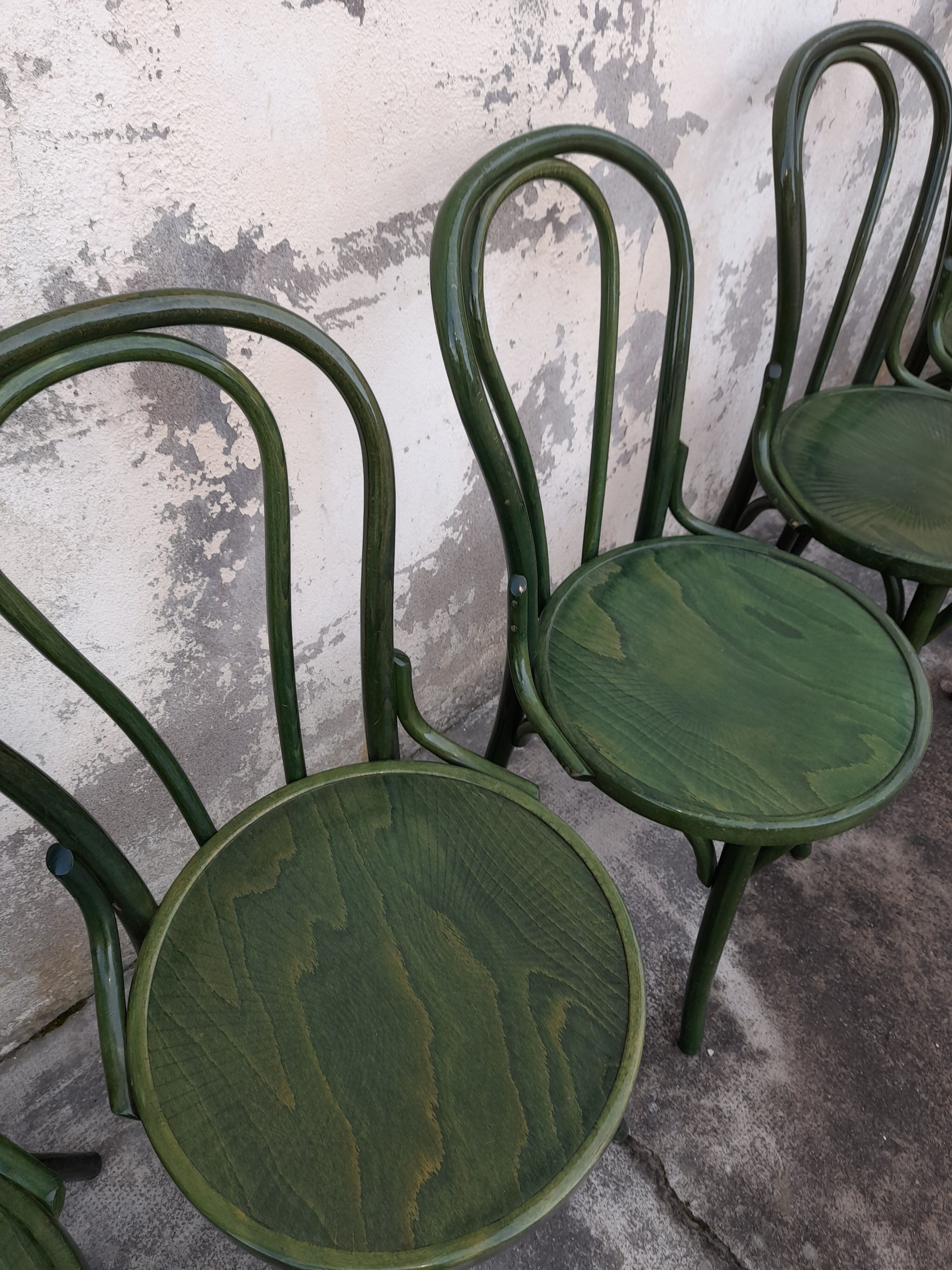 Série de 6 chaises de bistrot design Thonet, édition inconnue