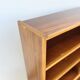Asymmetrical mahogany bookshelf — 2 offset elements, custom-made, 1960s