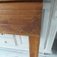 Headboard made with two art nouveau doors in walnut, waxed finish,