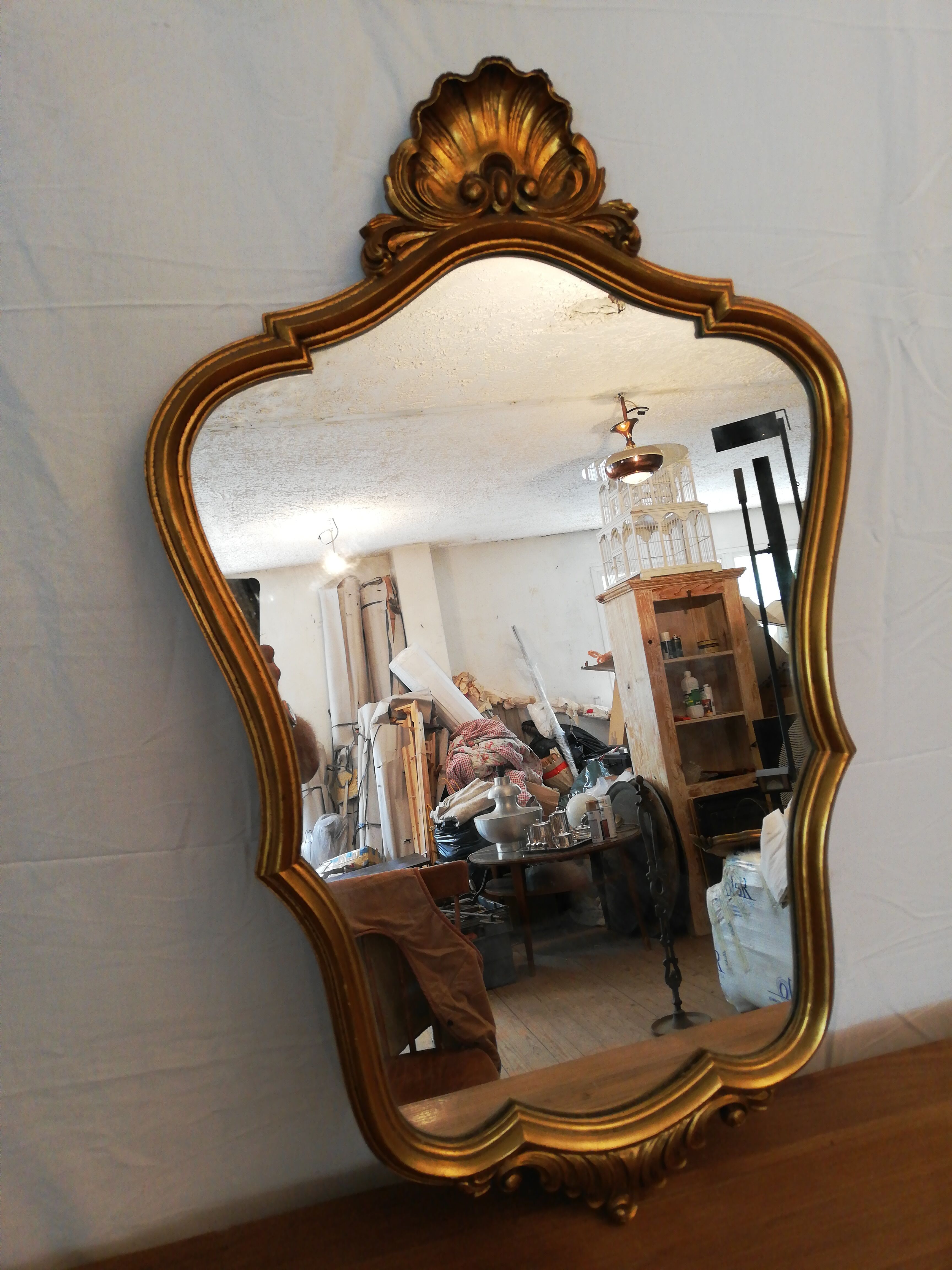 Miroir doré de style Louis XV 55x89cm