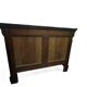 Commode Louis Phillipe en ronce de noyer et dessus en marbre noir