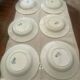 6 opaque porcelain soup plates from Gien, Montigny model