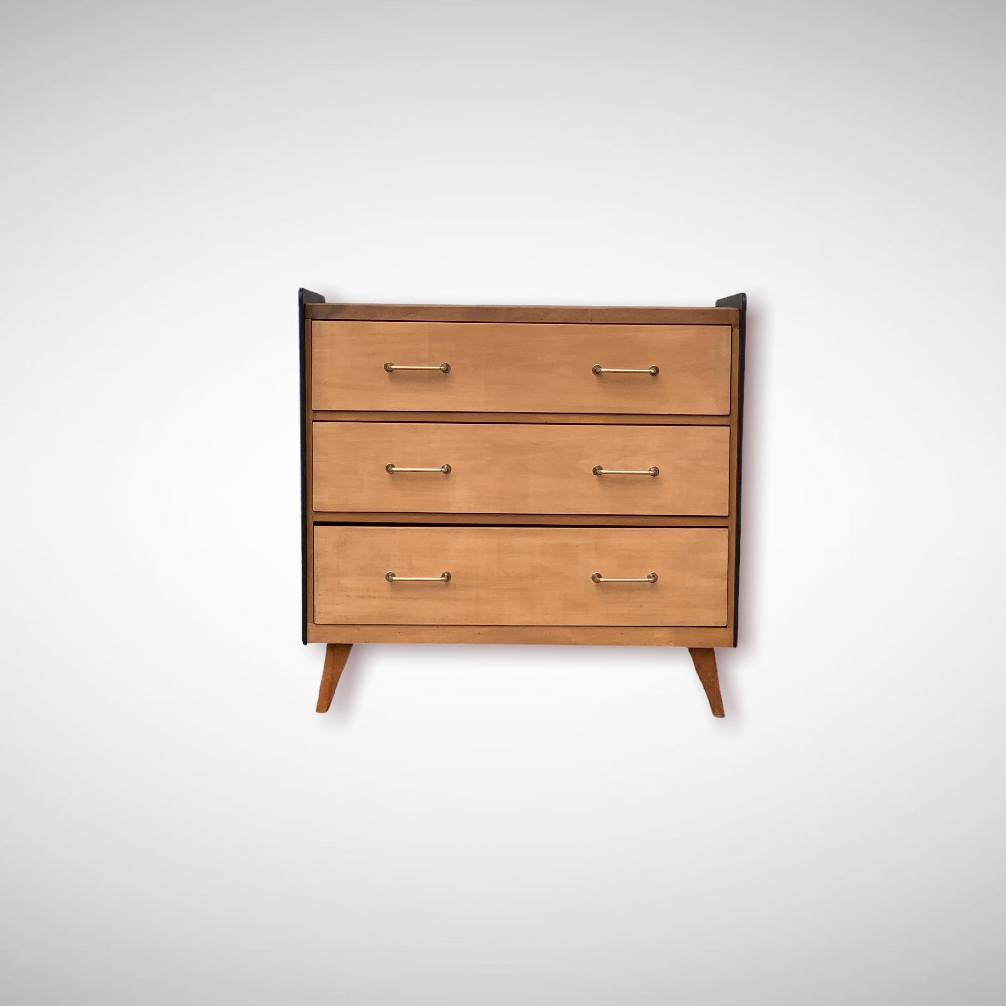 1960 compass foot chest of drawers