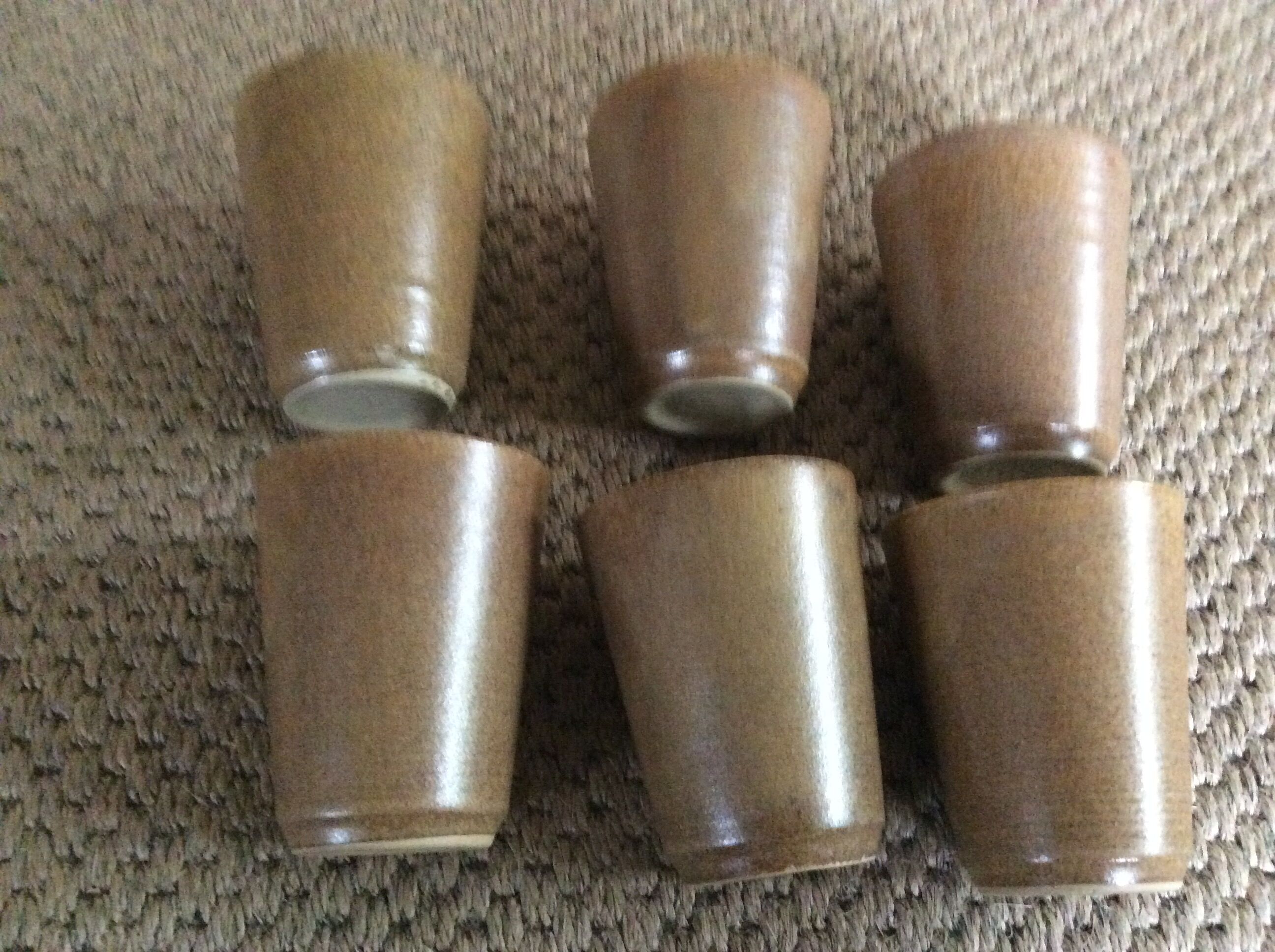 Series of sandstone cups