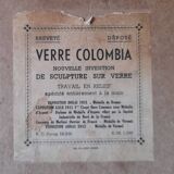 1930s tray, glass, painted wood