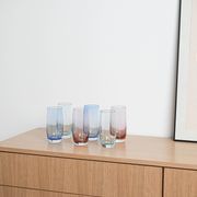 Set of colourful glasses, Italian design, 1980s, production: Italy
