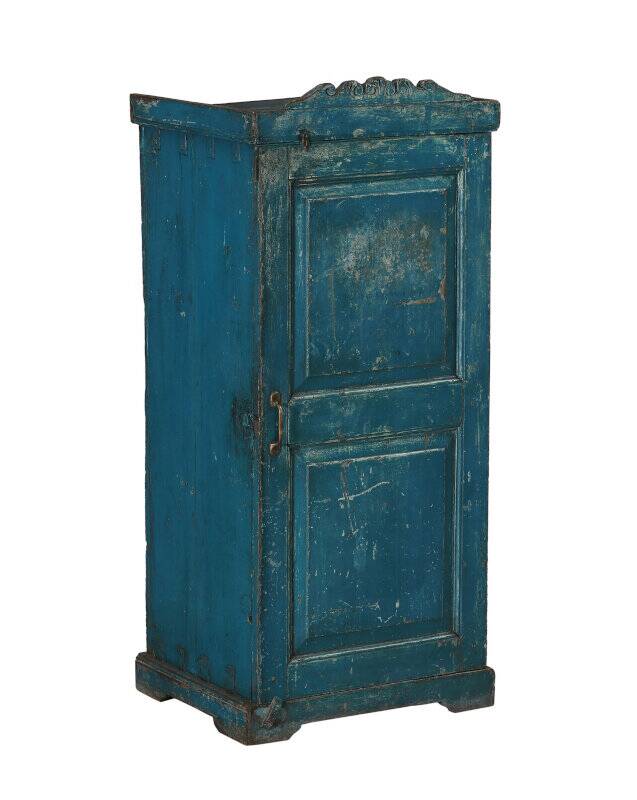 Indian buffet antique blue wardrobe teak wood patina and original piece
