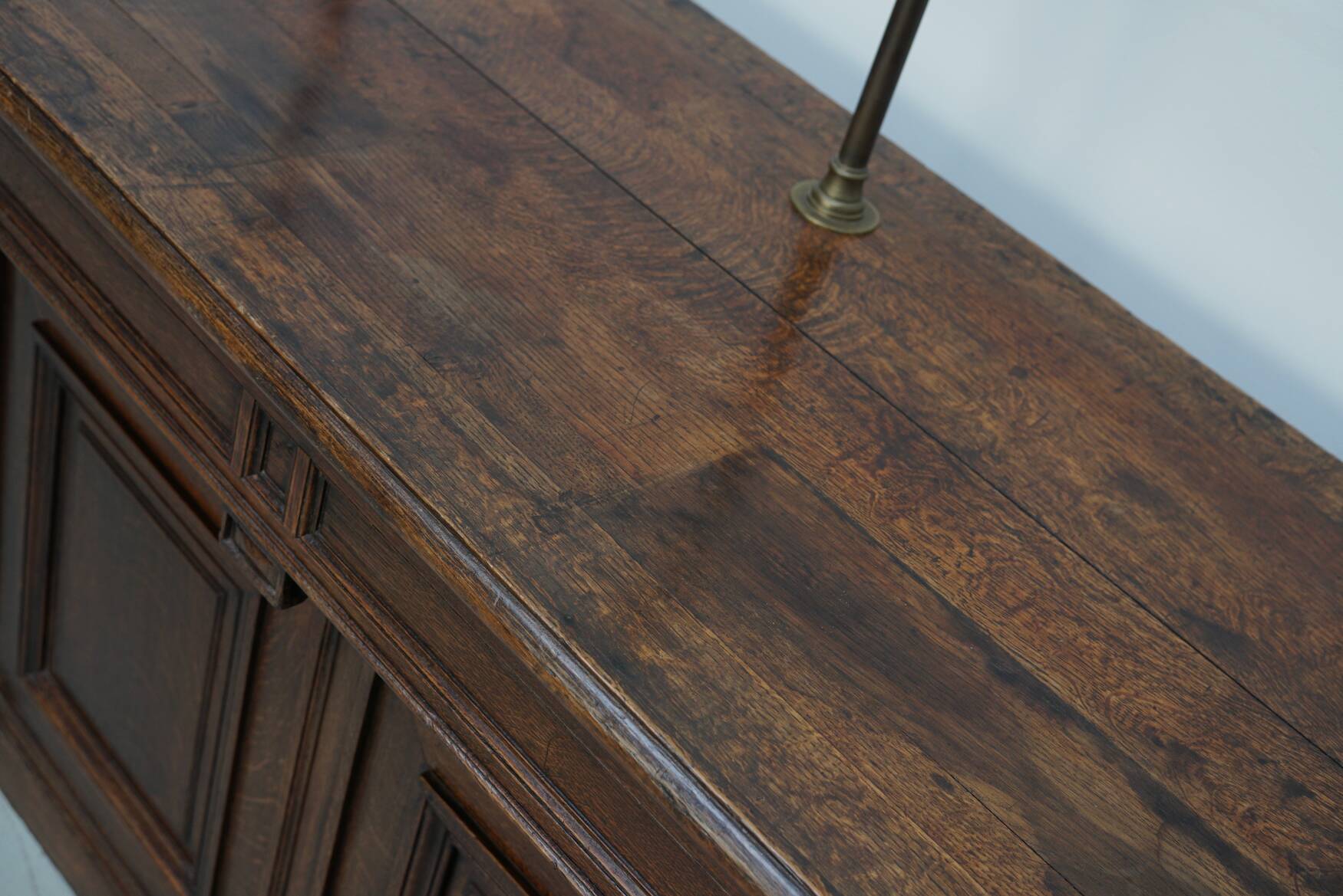 Antique French Oak Shop Counter Cabinet / Shelving Unit, 19th Century