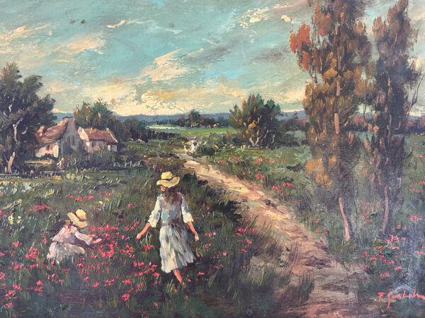 Paysage italien signé