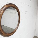 1930 round wooden mirror D58cm