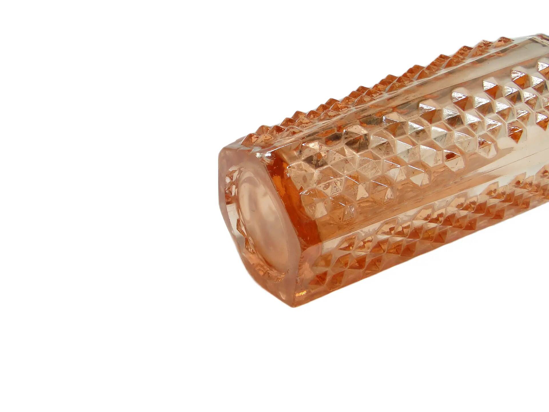 Ćwieki vase, modernism, rosaline glass, Ząbkowice, Poland, 1970s.