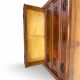 Antique walnut commode with bronze handles in the shape of a lion's mask,