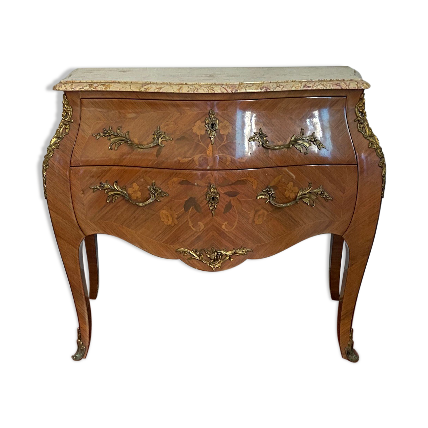 Chest of drawers in marquetry
