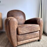 Suede club chair