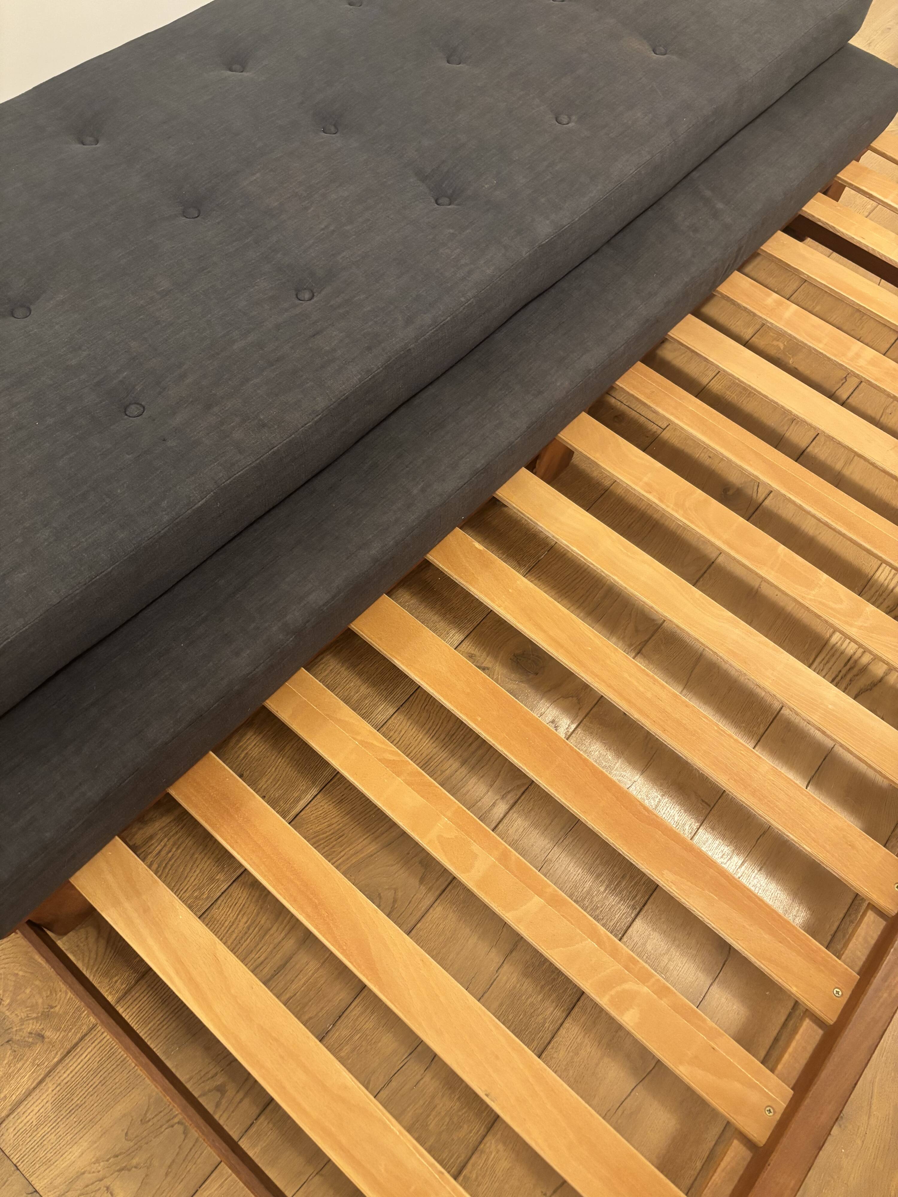 Vintage oak convertible bench by Alain Gaubert