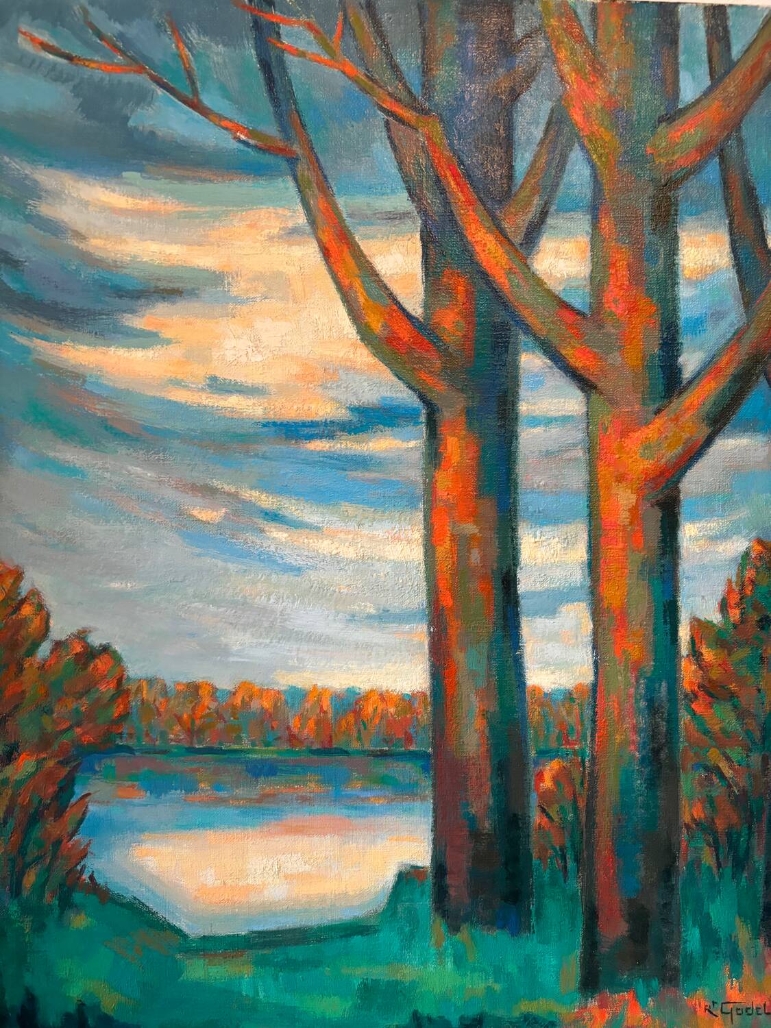 Landscape signed Godelier