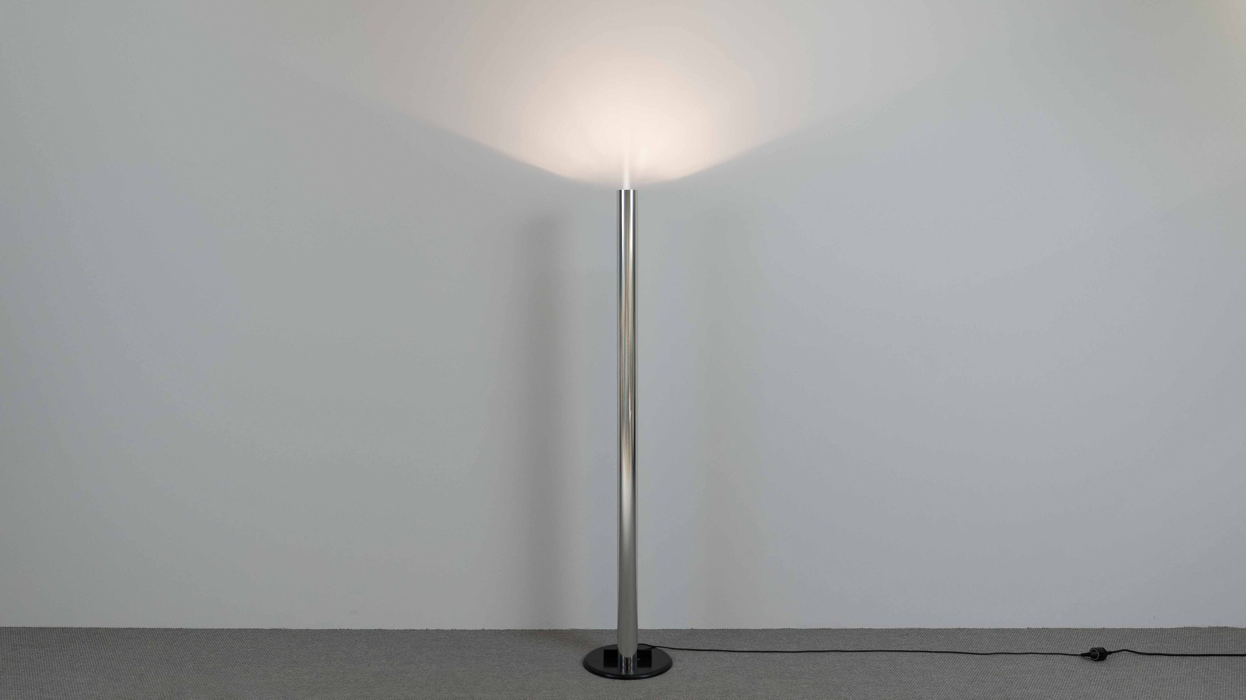 Megaron Terra Floorlamp in chrome by Gianfranco Frattini for Artemide