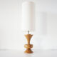 Large vintage turned wooden lamp