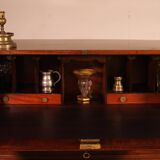 Commode militaire, de marine en acajou blond avec secrétaire, XIXème siècle
