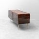 Vintage wooden sideboard with brass legs, 1960s design