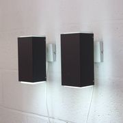 Pair of grey and white wall sconces by Preben Dahl for H. F. Belysning, 1960s