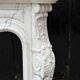 Louis XV style fireplace in Carrara marble, circa 1980.